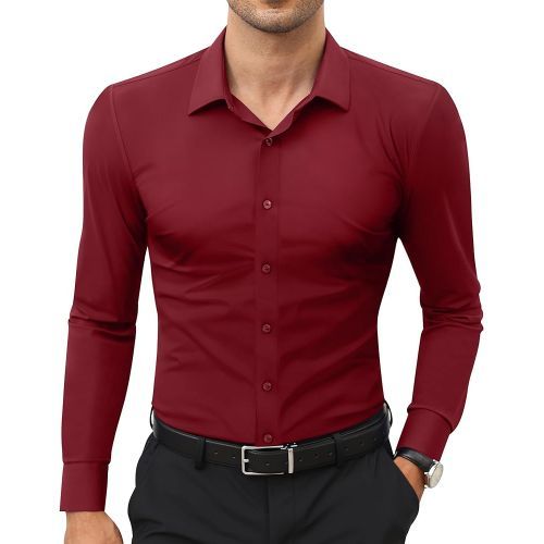 Chemise rouge foncé homme outlet