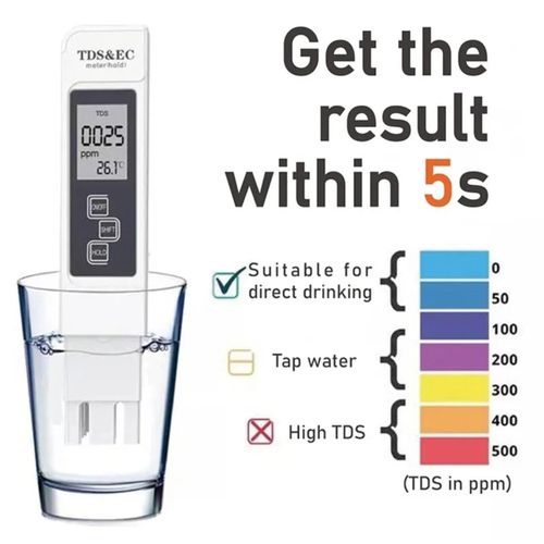 Acheter Test de qualité de l'eau testeur d'eau numérique compteur 3  en 1 TDS EC température