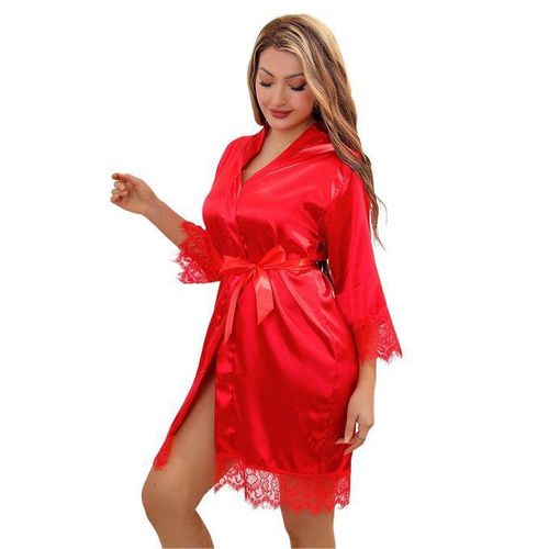 product_image_name-Generic-Chemise de Nuit Sexy Lingerie Pyjama en Dentelle Transparente avec G-String de Nuit Nuisette-4