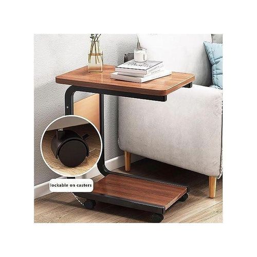 product_image_name-Generic-Table d'Appoint Mobile en Forme de C – Support de Rangement à Roulettes-7