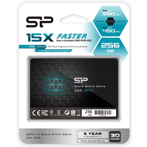 Silicon Power Disque SSD Ace A55 256Go - S-ATA 2,5 à prix pas