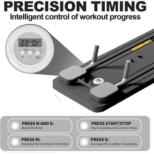 product_image_name-Generic-آلة بيلاتس المحدثة المحمولة 109x42.5 سم مع حبل مقاومة ومؤقت - تدريب كامل للجسم-3