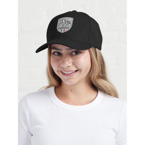 product_image_name-Generic-casquette personnalisée Emblème de la montagne de Chamonix en France  casquette noire unique-4