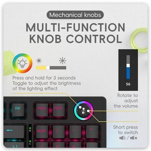 product_image_name-R8-Clavier mécanique à bouton multifonction filaire à 98 touches avec rétroéclairage RVB, arbre bleu, Blue Switch, étanche à l'eau et à la poussière, personnalisable 1039-2