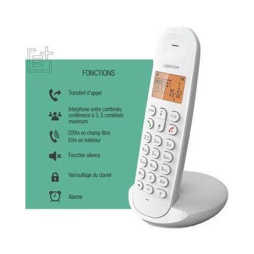 product_image_name-Logicom-Téléphone fixe sans fil DECT ILOA 150 SOLO - Blanc-1