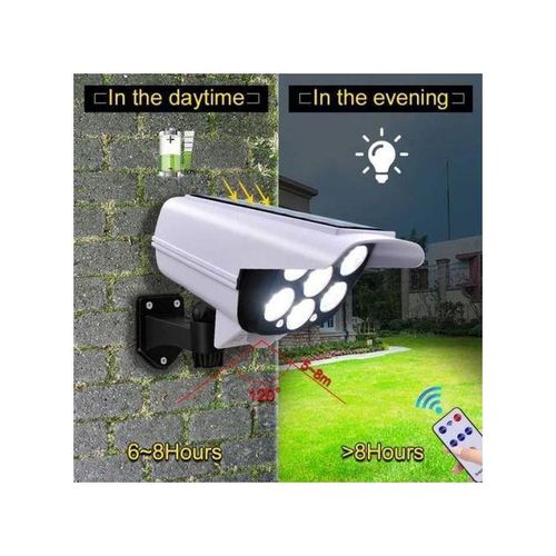 product_image_name-Generic-مصباح ليلي ضوء كاشف حركة ضوء شمسي كاميرا أمان بشكل جدار زائف حديقة-3