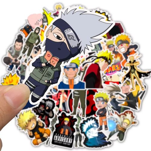 Stickers 50pcs dessin Anime NARUTO étanche enfants - autocollants planche à  prix pas cher