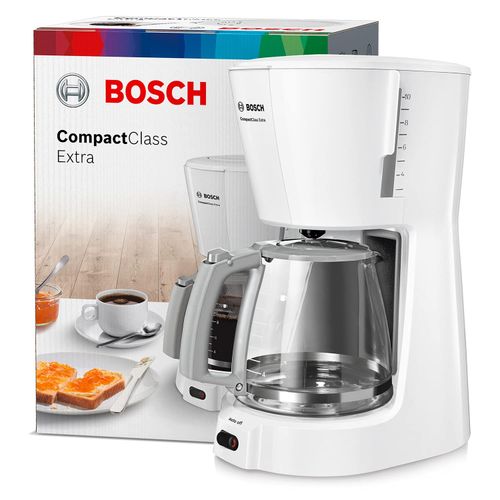 Bosch Cafetière à filtre 10/15tasses Blanc CompactClass Système anti-goutte