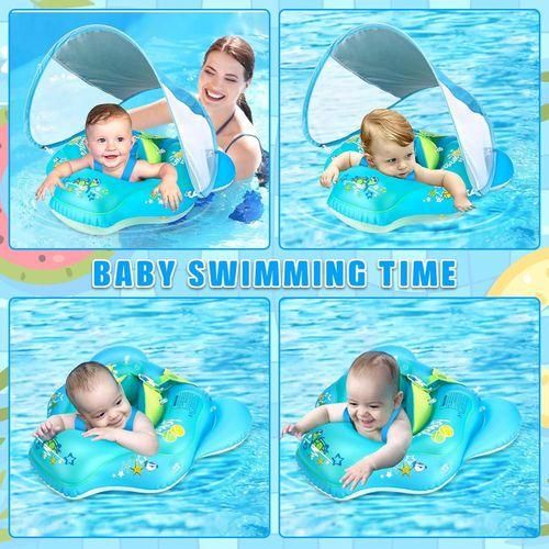 product_image_name-Generic-Bouée Bébé Piscine avec pare-soleil - Aide à la natation -Avec ceinture de sécurité pour enfant  6-24 Mois-3