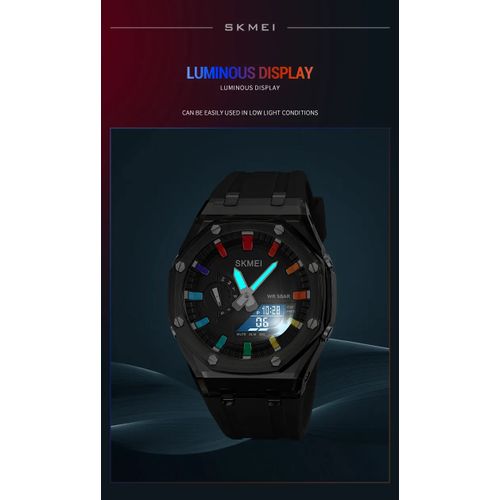 Skmei montre compte à rebours chronomètre lumière LED mouvement