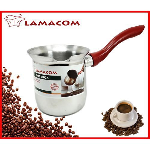 Lamacom Pot à lait Inox - Pichet à café & lait & boissons chaudes en Inox  400ml à prix pas cher