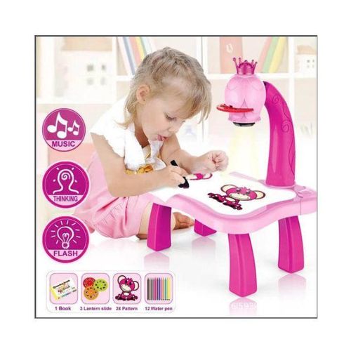 product_image_name-Generic-Table à dessin pour enfants avec projecteur (rose)-5