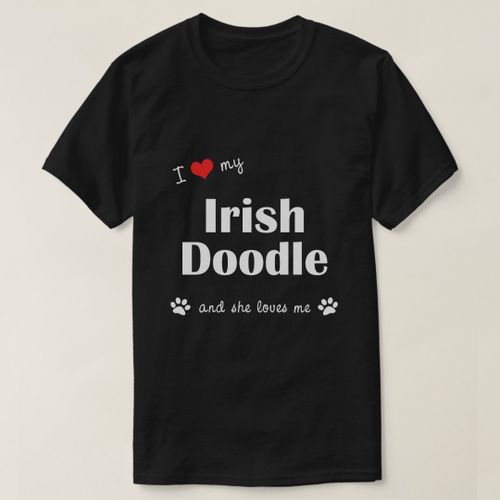 product_image_name-Generic-I Love My Irish Doodle (Female Dog) T-Shirt unique design - t shirt tres bon qualite-2
