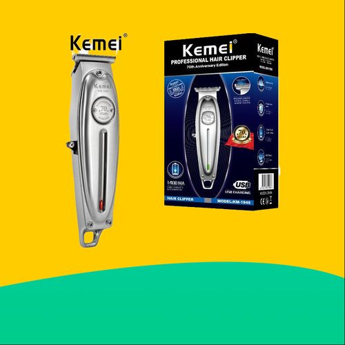Kemei Tondeuse en métal à cheveux professionnel rechargeable