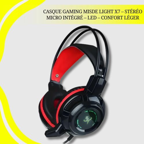 product_image_name-Generic-Casque Gaming  Light X7 – Stéréo  Micro Intégré – LED – Confort Léger -3