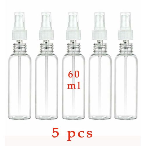 Generic 5 Flacons de Pulvérisation Vide 60 ml ,Vaporisateur Vide 60 ml,  Bouteille de Spray en Plastique Réutilisables,Vaporisateur cosmétiques en  plastique - Transparent à prix pas cher