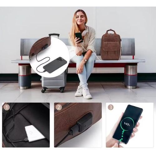 product_image_name-Generic-Sac à dos en similicuir, USB intégrée, Marron.-8