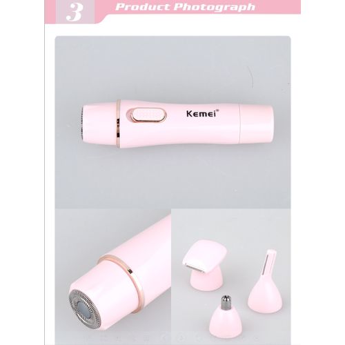 product_image_name-Kemei-km-2715 - مجموعة حلاقة كهربائية 4 في 1 ، ماكينة تشذيب الحواجب للسيدات ، شاحن USB-3