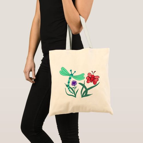 product_image_name-Generic-Tote Bag Libellule and butterfly Unique, haute qualité-1