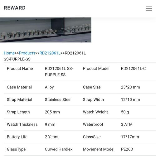 product_image_name-REWARD-Montre à quartz en acier inoxydable pour femme, degré d'eau-3