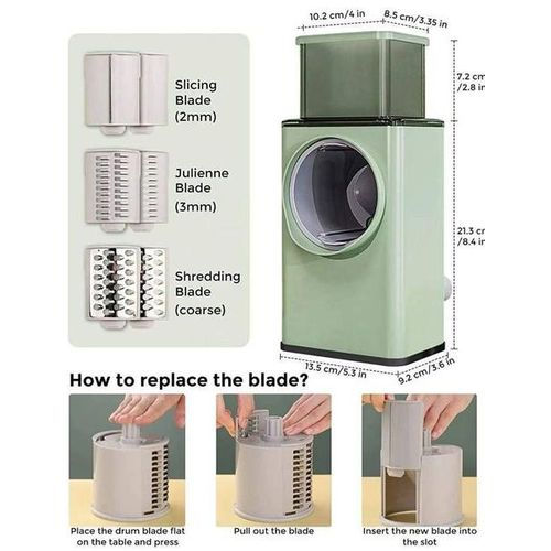 product_image_name-Generic-قطاعة يدوية، قطاعة خضراوات، وقطاعة مفرمة مع 3 شفرات من الفولاذ المقاوم للصدأ-3