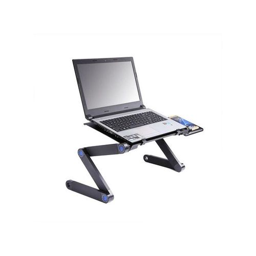 Generic Table d'ordinateur portable, 360 ° Réglable, Pliable, Portable  Bureau Table, Support Souris, Double Ventilateur de refroidissement, Léger  pour PC Ordinateur Portable à prix pas cher