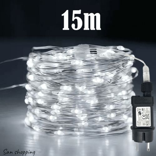 Generic 15m LED Guirlande lumineuse fil de cuivre décoration