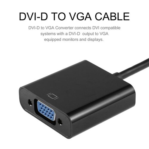 OR DVI-D VGA كبل محول التيار المتردد النشطة مراقبة الكمبيوتر البطاقة-بلاك