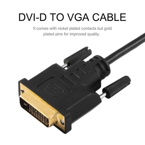 OR DVI-D VGA كبل محول التيار المتردد النشطة مراقبة الكمبيوتر البطاقة-بلاك
