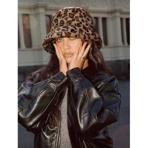 product_image_name-Generic-1 pièce Chapeau seau imprimé léopard pour femmes, casquette polyvalente et chaude en peluche1 pièce Chapeau seau imprimé léopard pour femmes, casquette polyvalente et chaude en peluche-4