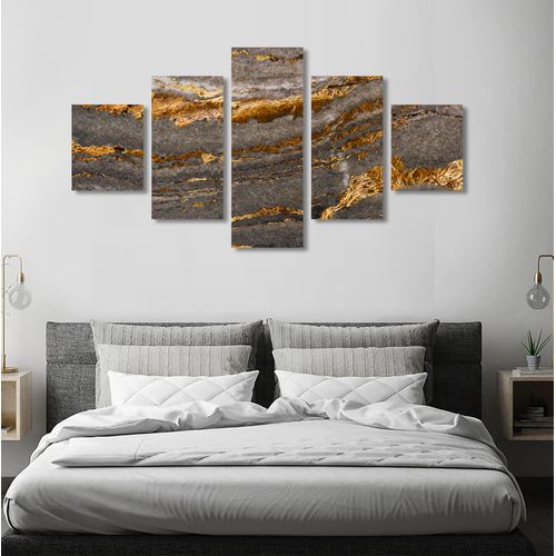 product_image_name-Generic-لوحات حائطية خماسية  باللون الذهبي لتزيين المنزل-2