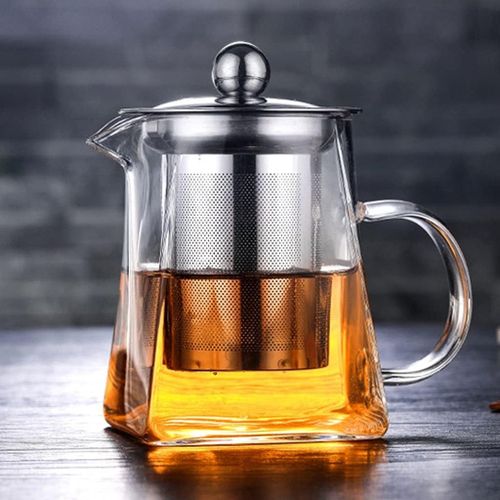 Generic Mini Théière en verre Résistant au feu et la chaleur, Cafetière,  avec filtre, 350ml à prix pas cher