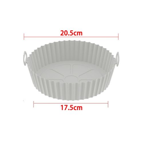 Moule pour friteuse à air, silicone, 20 cm, gris