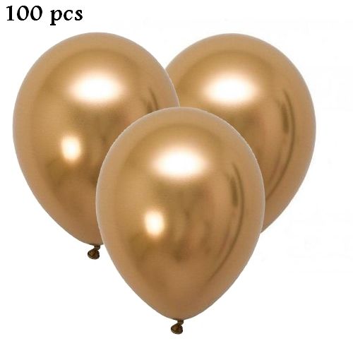 Generic Pack de 100 ballons décoration anniversaire doré à prix pas cher