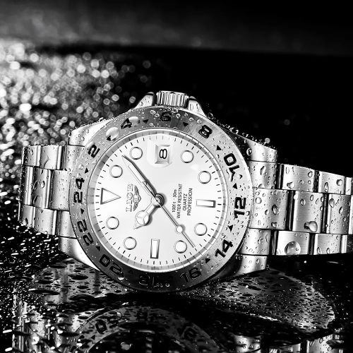 Lige montre de mode pour hommes d affaires en acier inoxydable