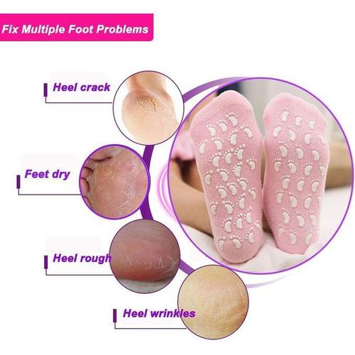 product_image_name-Generic-2 pièces Chaussettes en gel hydratant pour soins des pieds-2