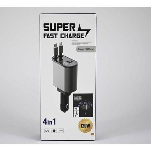 product_image_name-Generic-Chargeur de voiture 120W Avec Cable Intégré rétractable Lightning + Type-C-6