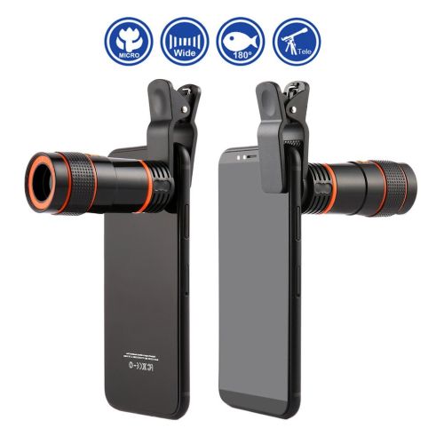 Design exquis 8,12, 14 fois téléphone portable téléobjectif télescope  objectif Hd caméra Zoom objectif de téléphone externe, ✓ Meilleur prix au  Maroc et ailleurs