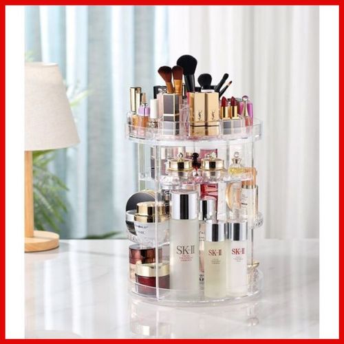 Generic Organisateur maquillage rangement cosmétique réglable rotative  transparent 360 à prix pas cher