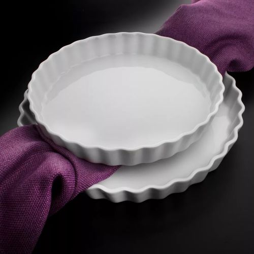 moule à tarte porcelaine blanc 24 cm