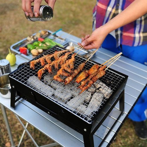 Generic Barbecue pliant au charbon de bois pour camping et maison à prix  pas cher