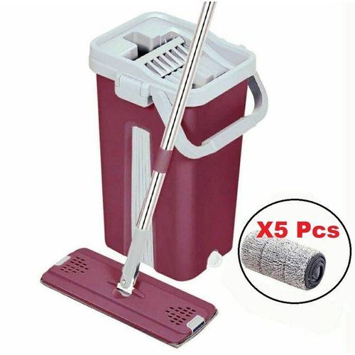 product_image_name-Generic-Balai Serpillère et Seau Essorage, Vadrouille Balai + 5 Serpillères-1