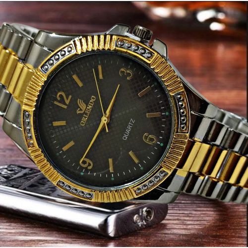 Orlando Montre Hommes Tendance Noir Gold 29779 a prix pas cher Jumia Maroc