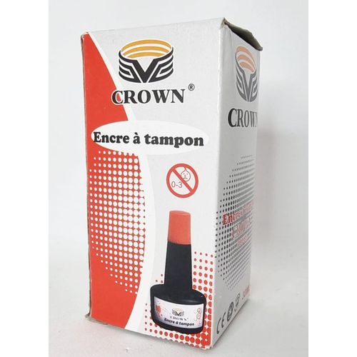 Crown ENCRE POUR TAMPON ENCREUR ROUGE STAMP PAD à prix pas cher