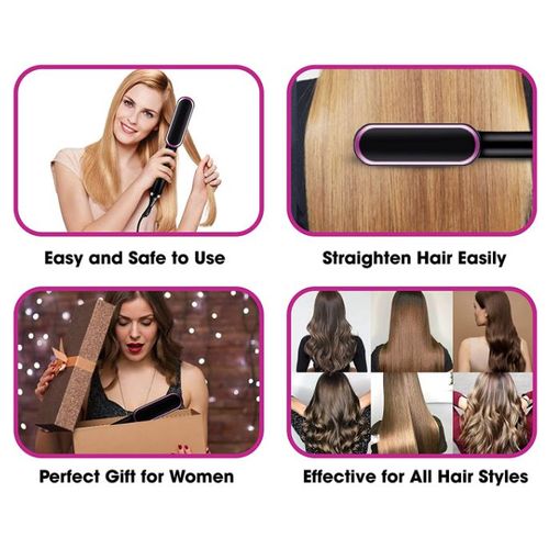 product_image_name-straightener-فرشاة تصفيف الشعر الكهربائية أنيون Brosse lisseur cheveux à l'anion électrique Salon Hair brush Styler Straightener-4