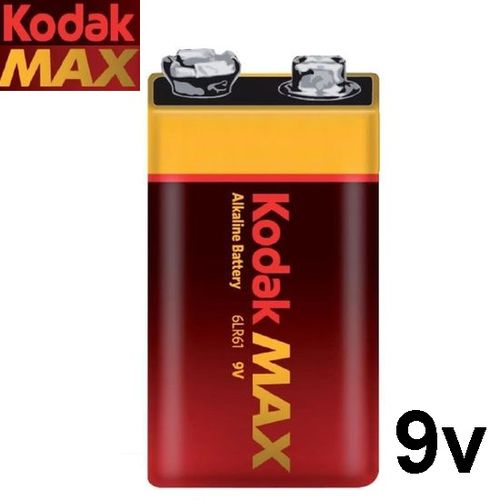 Kodak Pile 9 volt Max AlKaline Batterie 9V Alcaline 6LR61 6LF22 6LR22 BLOCK  LF22 LR22 à prix pas cher