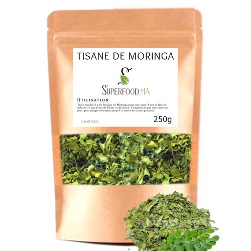 superfood.ma 250g - TISANE DE FEUILLES D'ORTIE - ENERGIE, DETOX,  ANTIOXYDANTS  à prix pas cher