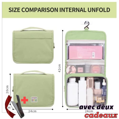 Generic sac de cosmétiques Portable étanche, sac de rangement de grande  capacité pour voyage en plein air à prix pas cher