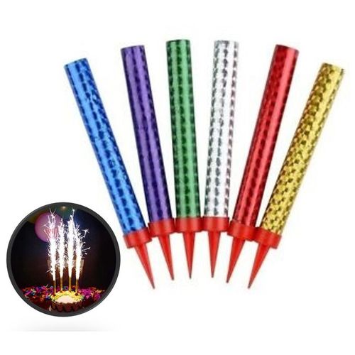 Generic bougies scintillantes d'anniversaire - birthday sparkling candle  lot de 6 à prix pas cher