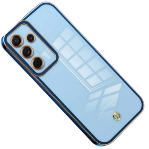 product_image_name-Spigen-Pochette Coque pour Samsung A14,touche confort,silicone,cover,transperent Gold/Bleu-1